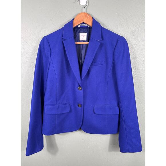 GAP The Academy Blazer Women's Size 8 Purple Paradise Wool Blend Lined Jacket - Picture 3 of 13